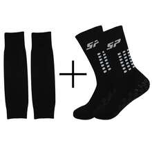 Socks & Leg Sleeves Combo Set, Outdoor Sports Football Socks With Anti-Slip Grip Dots, Football Leg Guards - Multicolor - View 14