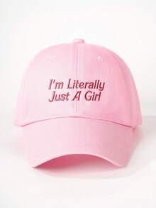 1件刺繡「I'm Literally Just A Girl」棒球帽，可調節防曬休閒帽，適合春夏秋旅行、海灘度假，男士遮陽帽，Y2K風格青年帽 - 棒球帽 - 查看 22