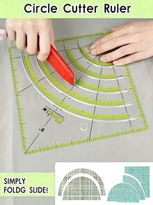 Acrylic Patchwork Ruler, Multi-Function Arc Fan-Shaped Patchwork Round Cutting Ruler, Patchwork Sewing Handmade Tool, Fabric Cutting Ruler Template - Multicolor - View 1