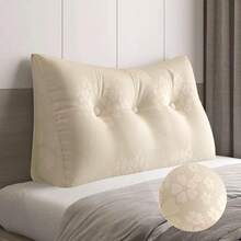 Almohada de cuña para cabecero, recámara, cabecero, cama individual, XL, almohada de cuña para cabecero, almohada para cabecero, cama con funda extraíble, 100% algodón, milenrama - Milenrama - Ver 2