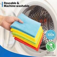 14 Sets Ultra-Fine Microfiber Cleaning Cloths, Soft Absorbent Rags, Car Microfiber Towels, Kitchen Towels, Home Dusting Cloths, Window Cleaning Supplies - Multiple Styles - View 6
