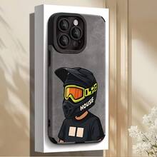 Cool Motocross Rider Helmet Cartoon Phone Case For IPhone 17/16/15/14/13/12/11/XS/XR/X/PLUS/PRO/PROMAX, Stylish Protection - 混色 1 - 查看 5