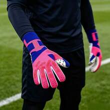 1 Par de Guantes de Portero de Fútbol/Fútbol, Equipo de Protección de Dedos Resistente al Desgaste y Antideslizante para Entrenamiento - Rojo - Ver 4
