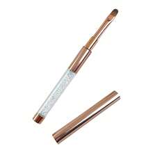 1 Peça Peça Caneta de Esmalte de Unha em Gel com Cabo de Metal em Ouro Rosado e Diamante Branco, Caneta de Gel UV, Pincel de Arte de Unha Acrílica, Pincel de Modelo, Pincel de Dupla Ponta, Pincel de Textura, Pincel de Esmalte de Unha em Gel UV. Adequado para Salões de Unhas e Uso Doméstico. Fácil de Armazenar, Ideal para Iniciantes, Oferecendo Múltiplas Opções DIY. - Multicolorido - Visão 6