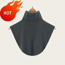 High Neck Fake Collar Women's High Elastic Neck Warmer Shawl Windproof Warm Base Layer Decoration Suitable For Outfit Matching, Winter Base Layer, Windproof Warmth, Autumn/Winter High Neck Scarf - Multicolor - View 15