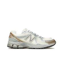 New Balance 860 V2 Comfortable Durable Breathable Low-Top Running Shoes For Long Distance And Sprinting Unisex Grey White Gold - White - View 2