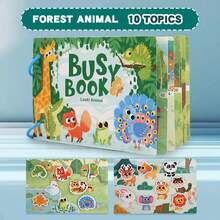 1pc Children's Early Education Quiet Sticker Book, Common Knowledge Cognitive Repeated Word Recognition Educational Montessori Baby Sticker Book Toy - Quiet Book - View 16