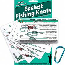 Easiest Fishing Knots Pocket Guide For Beginners | Waterproof Pocket Fisherman Guide On How To Tie The 12 Simplest Knots. Great Fishing Gadget & Fishing Gift - Multicolor - View 1