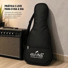 Capa Bag Cavaquinho Groove Alca Bolso Ziper Reforcada Preta - Preto - Visão 6