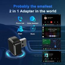 Mini 2-In-1 Wireless CarPlay Android Auto Converter |Wired To Wireless, Plug And Play, Stable Fast Auto Reconnect - M26R - View 3
