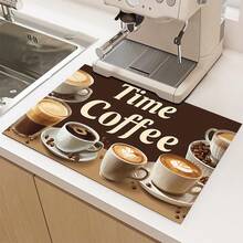 (Hot !!) 1pc Coffee Pattern 2D Printed Flat Stove Protector Mat, Rubber Non-Slip Heat-Resistant Stove Cover Pad, Suitable For Induction Cooktop, Glass Stove, Multi-Function Scratch-Resistant Mat, Best Choice For Oven, Washing Machine, Dryer, Kitchen Decoration - Multicolor - View 18