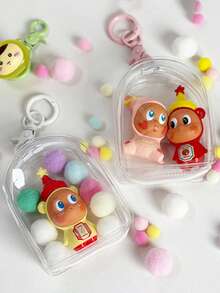 1 Set Cute Star Particle Pocket Baby Bag 10cm Portable Baby Bag Cute Particle Hanging Bag High Transparency Thickened Dust-Proof Storage Portable Baby Bag Data Cable Earphone Storage Bag - View 6
