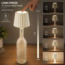 LED Rechargeable Touch Night Light - RGB Multicolor Light, USB Interface, Switch Control Sensor, Atmosphere Bottle Light, Room Decoration, DIY Bottle, Perfect For Living Room, Bedroom, Dining Room, Bar Decoration, Ideal Gift - Desk Lamp - View 5