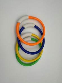 Swimming Pool Dive Ring Set, Underwater Sinking Rings, Retrieval Practice, Swimming Training Accessories, Summer Pool Activities - Multicolor - View 6