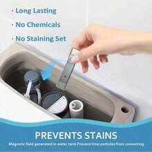 4-Piece Magnetic Toilet Cleaner, Durable, Chemical-Free, No Stains - Black - View 4