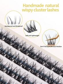 DearEyes DP-16 DIY Natural Curly Mixed False Eyelash Clusters, Natural Effect Curly Eyelash Clusters - View 2