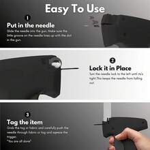 Handheld Mini Clothing Sewing Gun, Micro Needleless Sewing Gun, Price Tag Marking Gun, Handheld Sewing Hemming Gun, Fabric Staple Gun, Quick Bonding, Temporary Sewing Gun, 6 Needles, 2600 Fasteners (Black + White) - 1 Black Gun + 2600 Needles + 6 Needle Tips - View 7