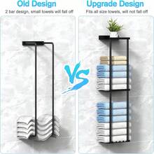 Bathroom Wall-Mounted Storage Rack, Space-Saving Wall-Mounted Organizer Unit For Bathroom Accessories, Quickly Organize Toiletries - Multicolor - View 4