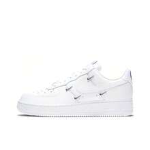 Nike Air Force 1 07 LX " Luxe" Split Leather Synthetic Leather Solid Color 4-Eyelet Low-Top Sneakers Women's White Blue - White - View 13