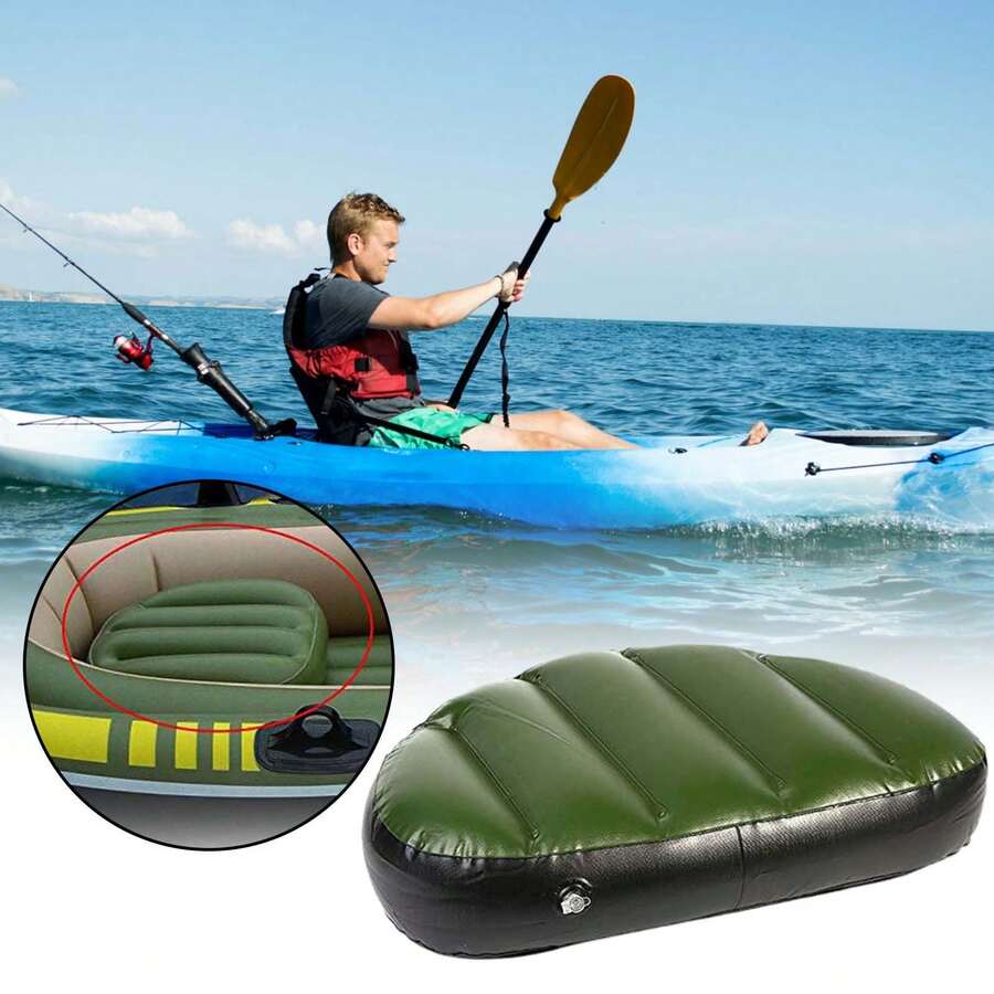 Green Inflatable Seat Cushion, Waterproof Durable Kayak Boat Fishing Pad For Outdoor Camping - Green - View 1