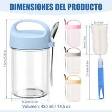 Food Bottles & Jars - Yellow Pink Blue Gray - View 3