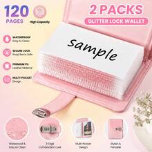 Lockable PU Leather Ledger Binder With Lockable Cash Envelope Organizer - 120 Page Portable Notebook, Suitable For Home Office, Planning, Storage, Financial Record Keeping, With Cash And Document Locking System - A - View 5