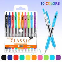 ZhiJi 6/8/10pcs Colorful Neutral Pens - Retractable, Fine Tip (0.7mm), Multiple Vibrant Colors, Gel Pen Set, Eyeliner Pen, Needle Pen, Ballpoint Pen, Perfect For Vibrant Colorful Writing And Sketching, Smooth Writing, Suitable For Painting, Highlighting, Note-Taking, Making Manuals, Office Use - Multicolor - View 13