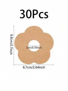 1/100pcs Brown And White Wine Glass Labels Flower Shaped Drink Markers, Suitable For Birthday Party Decoration, Wine Glass Labels, Wedding, Holiday Table Decoration - Multicolor - View 17