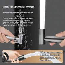 1/3件組增壓式洗屁屁噴頭，替換式馬桶噴槍，適用寵物沖洗、洗臉盆洗髮、浴室污垢清潔 - 噴槍 - 查看 4