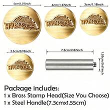 Custom 2.5cm/3cm/4cm/5cm Brass Leather Stamp Kit, Customized Brass Embossing Stamp , Leather Embossing Logo Stamp - Multicolor - View 5