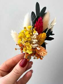 1/4/8/12pcs Artificial Rabbit Tail Grass Small Bouquet, For Home Floral Arrangement Decor, Halloween Table Decoration, Aromatherapy Bouquet, Vase Decoration, Groom & Bride Boutonniere, Bridesmaid Gift, Birthday Gift, Gift Box Accent, Wedding Decoration, Suitable For Valentine's Day, Mother's Day, Thanksgiving, June Festival - Yellow - View 12