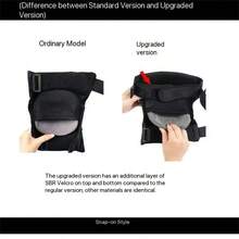 Adjustable Shock-Absorbing Joint Design Knee Pads Suitable For Motorcycle, Cycling, Skateboard Protective Gear Black 1 Pair Outdoor Equestrian Sports Motorcycle Riding Knee Pads Elbow Pads Motorcycle Protective Gear Warm Windproof Anti-Fall Cycling Leg Guards (Black) - Multiple Styles - View 12