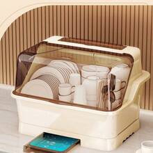 Kitchen Draining Dish Cabinet With Lid, Bowl And Dish Storage Box, Chopsticks And Tableware Household Storage Rack, Storage Box - Multicolor - View 10