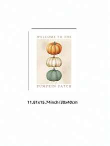 1pc Frameless Vintage Pumpkin Patch Farmhouse Fall Wall Art Dorm Gift - Multi-color - View 14