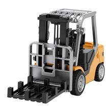 Rechargeable Remote Control And App-Controlled Toy Forklift With Lights, Sounds, Hook, And Trailer, Vehicles - Yellow - View 6