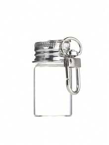 7ml Clear Mini Glass Bottle Keychain With Metal Key Ring, Micro Message Bottle, DIY Handmade Pendant For Bags And Keys, Holiday Commemorative Gift - Multicolor - View 12