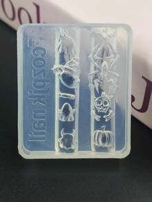 萬聖節美甲矽膠模具，骷髏蜘蛛南瓜幽靈 3D 美甲配件 DIY 翻模模具 - 南瓜 - 查看 4