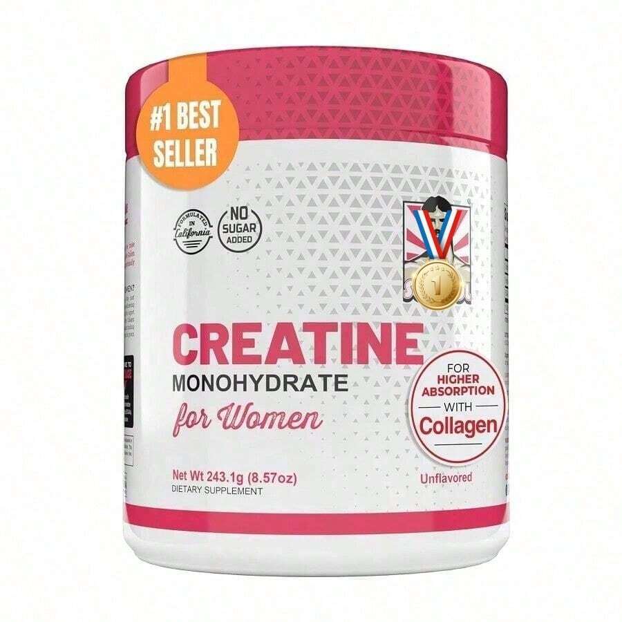 Creatine For Women – 5000mg Micronized Creatine Monohydrate With 2000mg Collagen + 1g BCAA 2:1:1 | Muscle Recovery, Strength & Glute Support | No Fillers, Natural Lemonade Flavor, Made In USA - 1 件 - 查看 1