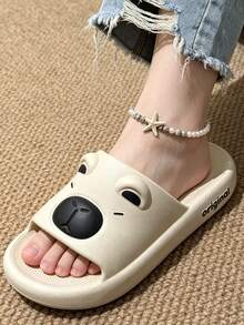 Summer New Fashion Minimalist Home Slippers, Casual Daily Versatile Style, Thick Sole Breathable, Soft & Comfortable, Unisex Home Slippers [Suggested To Choose Regular Size For Better Comfort] - Khaki - View 5