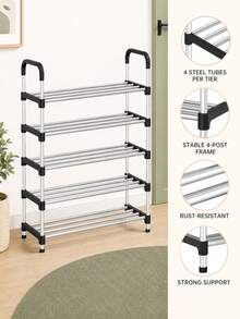 Multi-Layer Shoe Rack, Easy Assembly, Space-Saving Vertical Floor Shoe Storage Rack, Stackable 3D Shoe Cabinet Organizer, Suitable For Entryway, Corner, Bedroom, Dorm, Home Use, Large Capacity For Men's And Women's Sports Shoes, Slippers, Sandals, Boots, Easy-To-Assemble Shoe Storage Rack, Suitable For Retailers And Home Suppliers - View 6