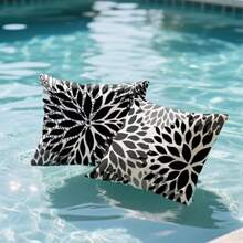 Juego de 2 fundas de almohada cuadradas florales modernas e impermeables para decoración de patio, muebles de jardín, sofá - Multicolor - Ver 5