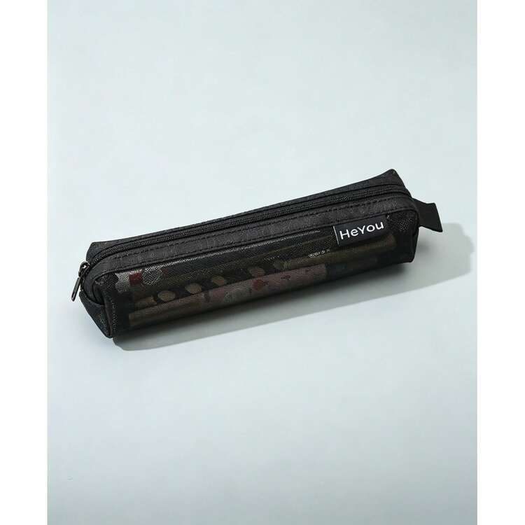 Transparent Mesh Pencil Case, Suitable For Students, Stationery And Bags - Portable Storage Solution - Single Piece - View 9