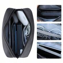 Premium Tech Accessories Organizer - Large Capacity Electronic Storage Box, Can Store Mouse, Data Cables, Power Bank, USB Drive, Flash Drive And Charging Head | Perfect Gift For Women, Moms, Best Friends, Friends And Colleagues - A - View 3