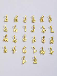 1pc Minimalist Popular Balloon Initial Pendant Necklace Personalized Name Balloon Letter Necklace Children's Birthday Gift Party & Daily Wear - Gold - View 5