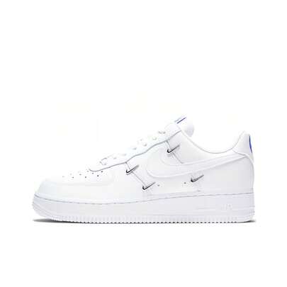 Nike Air Force 1 07 LX " Luxe" Split Leather Synthetic Leather Solid Color 4-Eyelet Low-Top Sneakers Women's White Blue