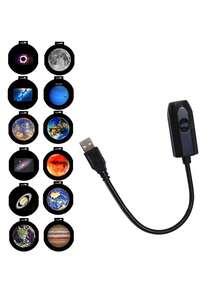 GLANBERT Ultra HD Car Projector Starry Night Light Projector, USB Starry Light, With 360° Gooseneck And Dimmable Function, Suitable For Bedroom Ceiling Decoration - Creative Projection Lamp - View 12
