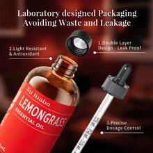 SU JUABA Lemongrass Essential Oil For DIY Outdoor Spray, Diffuser, Soaps Making, Used For Skin, Keeping Space Fresh, Relaxing-118mL / 4 FI. Oz - Lemongrass - View 6