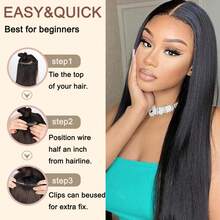 7Pcs Clip In Hair Extensions Real Human Hair Natural Black Straight Seamless Invisible Double Weft With Reusable Comfortable Secure Clip Ins For Women Can Be Styled For Daily - Natural Black - View 3