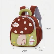 1pc Forest Fairy Tale Style Children's Backpack, Mushroom House & Rabbit Pattern Kindergarten School Bag For 3-5 Years Old Boys & Girls, Lightweight Double Shoulder Storage Bag - Multicolor - View 8