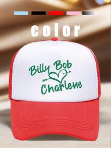 1 Pc Men's "BILLY BOB CHARLENE" Printing Hats For Men Adjustable Hats, UV Protection Sun Hat, Ideal For Hiking, Mountaineering, Travel - Multicolor - View 10